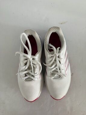 Adidas Golf Shoes Girls Size 3 Spiked Bounce White Pink Blue AGZ2179